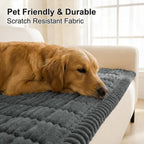 Plush Ribbed Pet Couch Cover