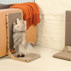 2-Pack L-Shaped Cat Scratching Board – 25.6" Tall Cardboard Scratcher for Indoor Cats