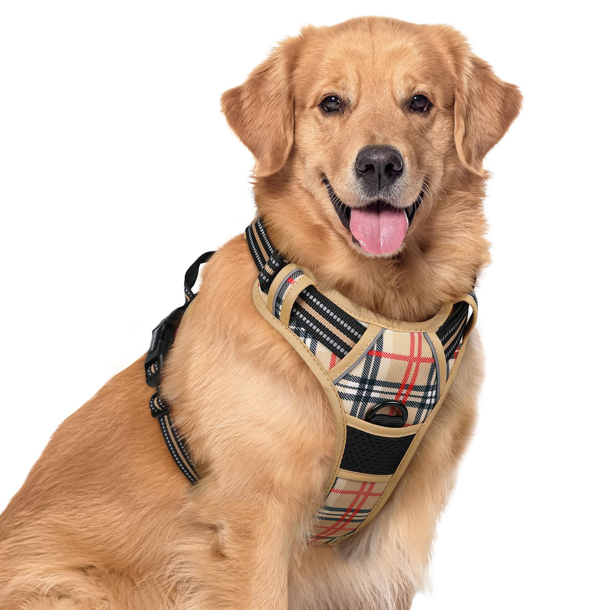 No Pull Dog Harness for Large Dogs – Adjustable Pet Vest with 2 Leash Clips