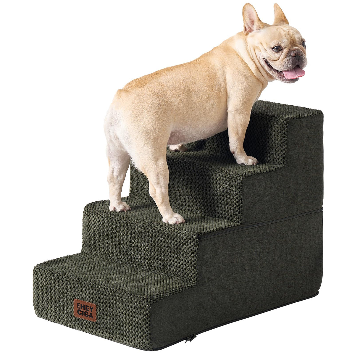 4-Step Dog Stairs for Bed – 18" Pet Steps for Small Dogs & Cats