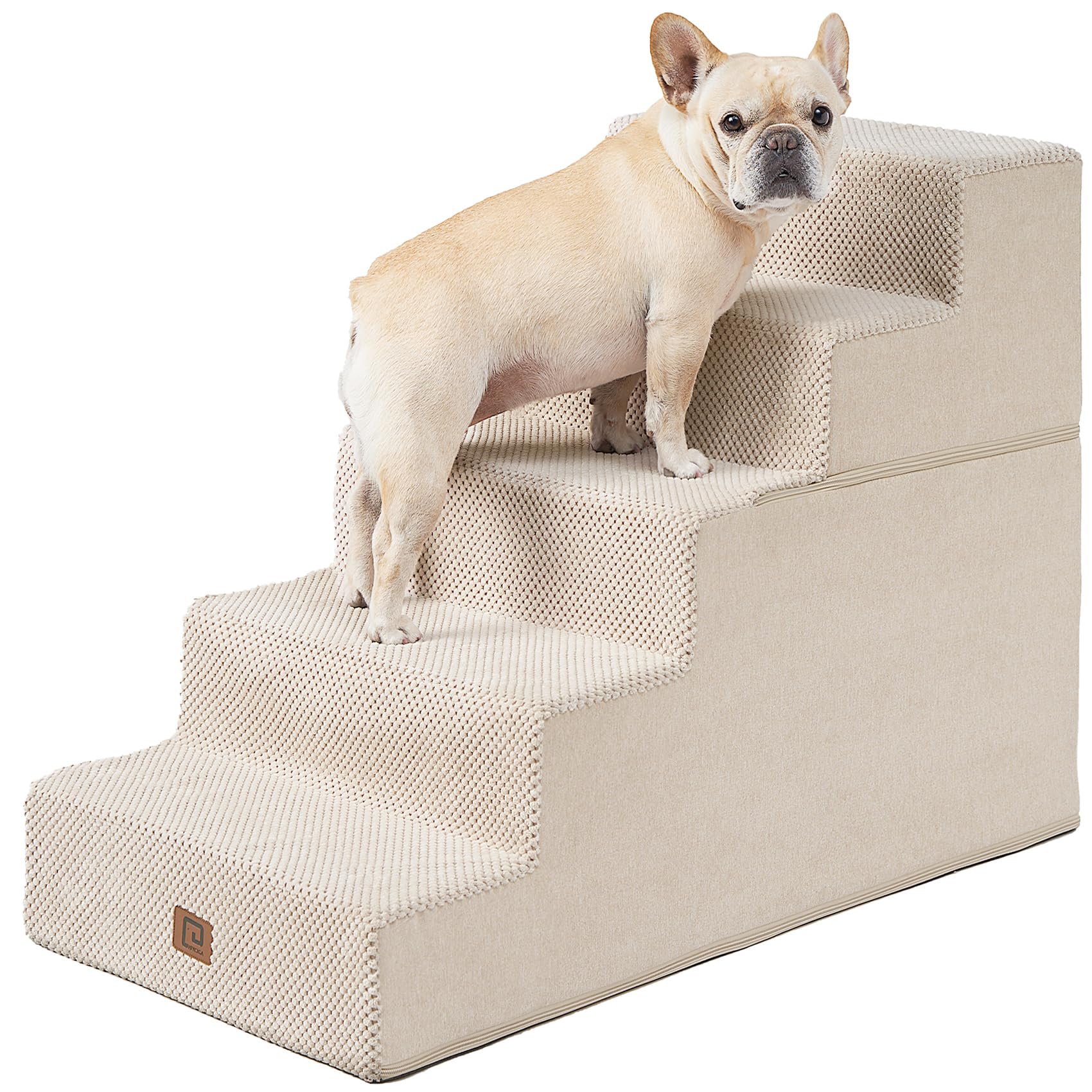 4-Step Dog Stairs for Bed – 18" Pet Steps for Small Dogs & Cats