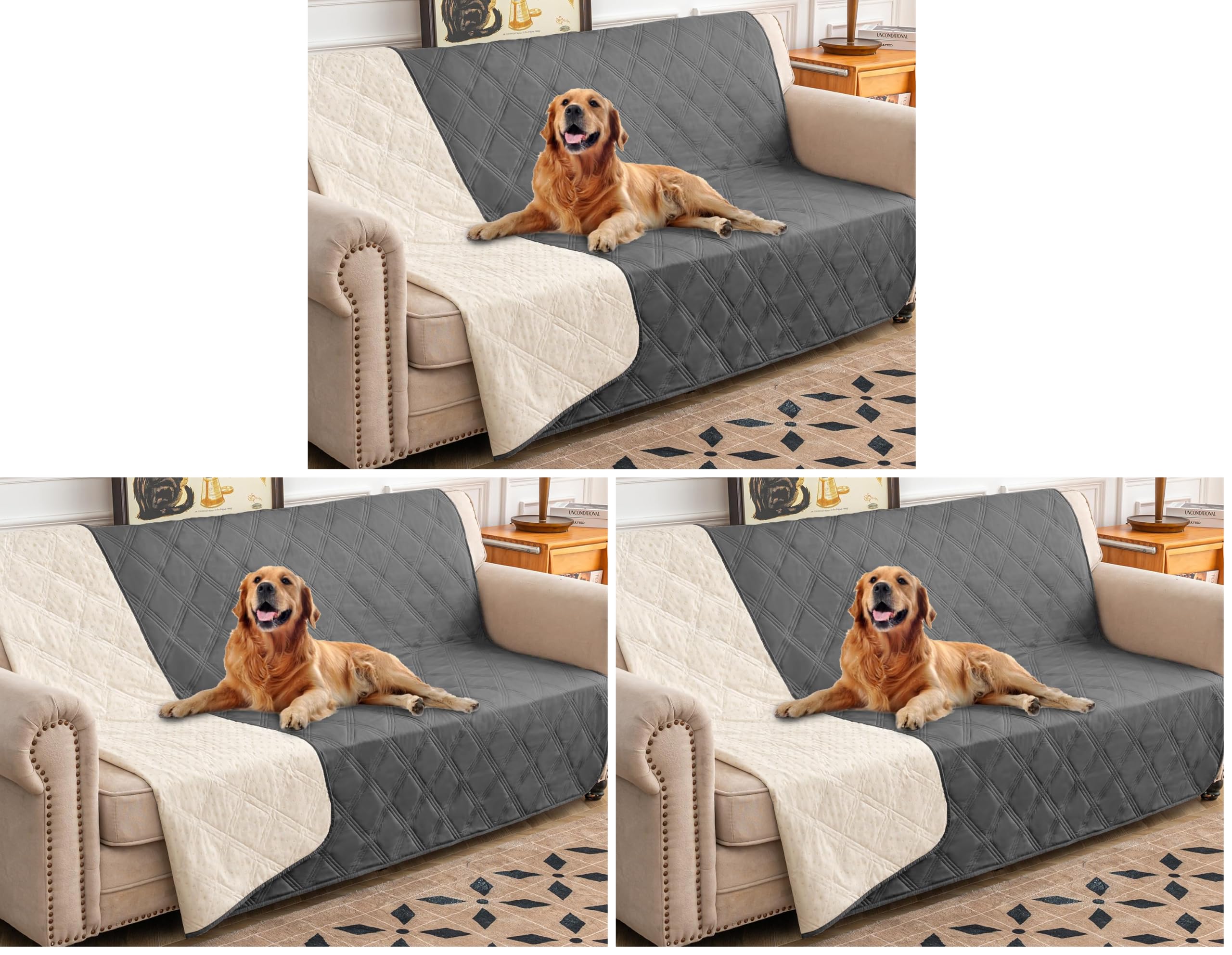 Reversible Quilted Pet Furniture Cover