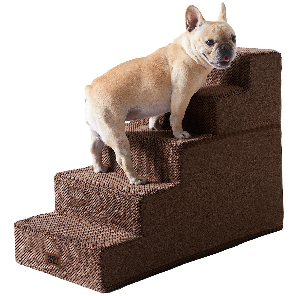 4-Step Dog Stairs for Bed – 18" Pet Steps for Small Dogs & Cats