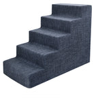 4-Step Dog Stairs for Small Dogs & Cats – 18" Foam Pet Steps for Bed & Couch