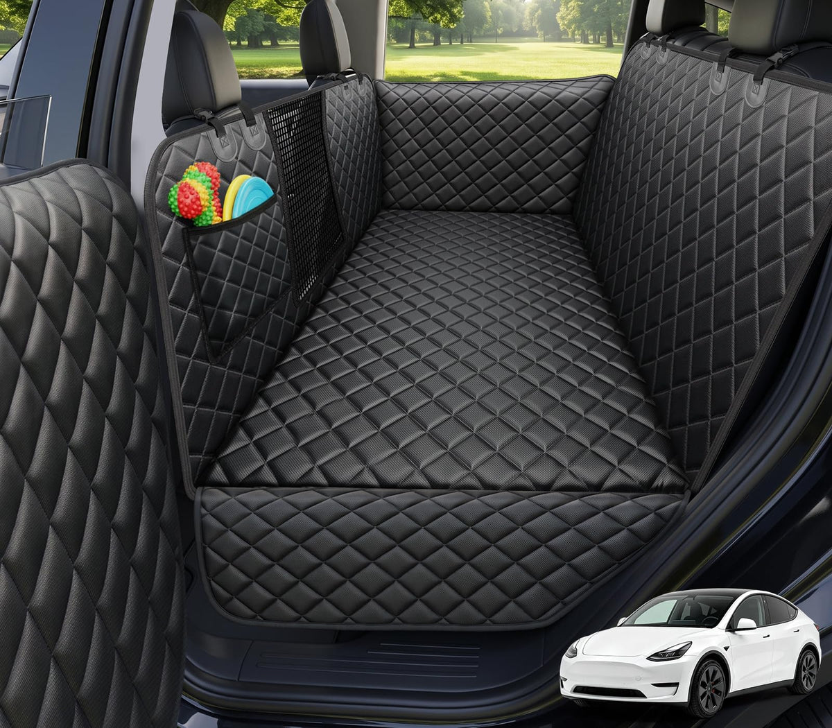 Hard-Bottom Dog Back Seat Extender & Car Cover