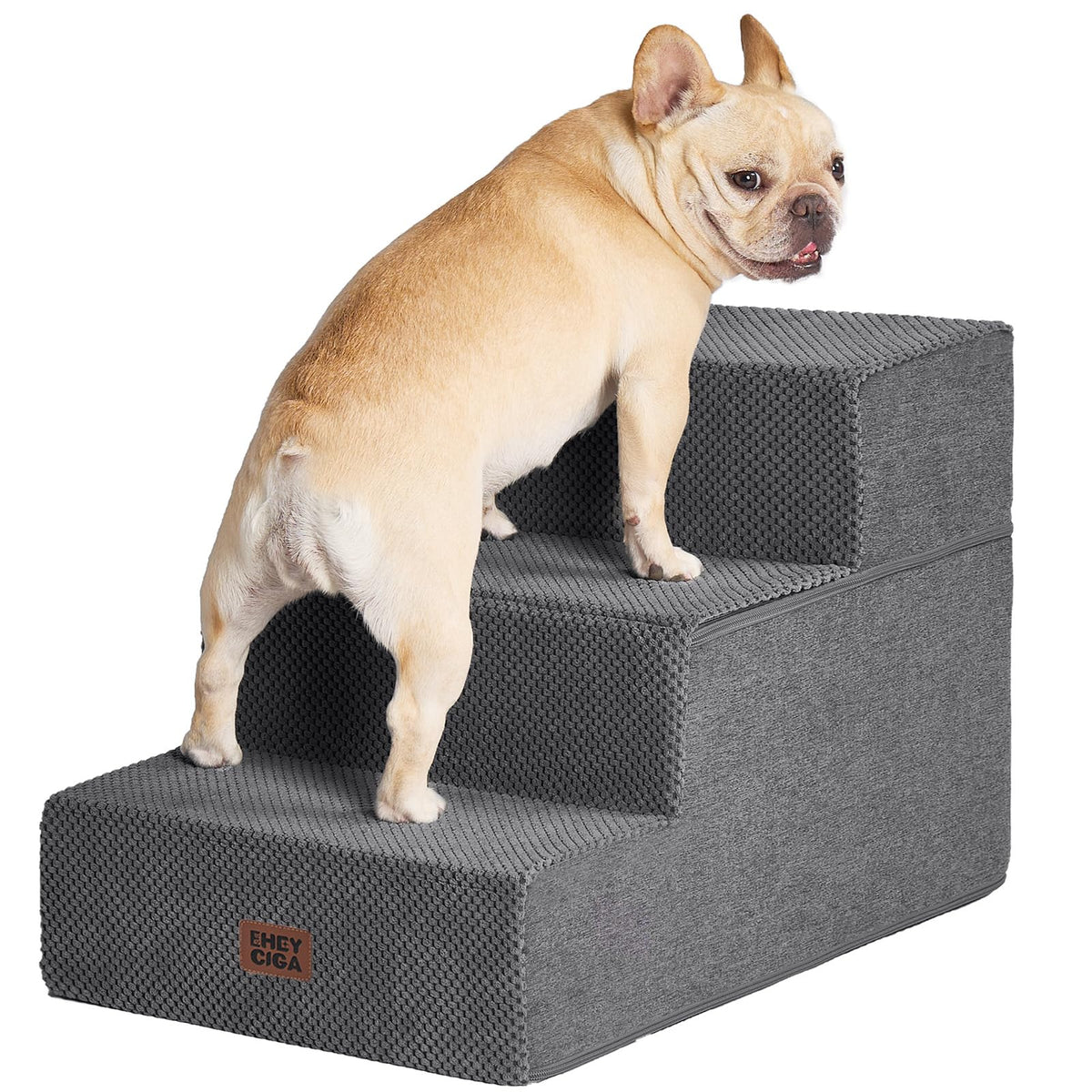 4-Step Dog Stairs for Bed – 18" Pet Steps for Small Dogs & Cats