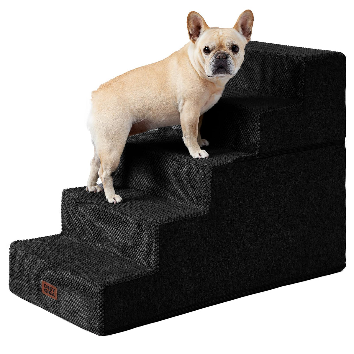 4-Step Dog Stairs for Bed – 18" Pet Steps for Small Dogs & Cats
