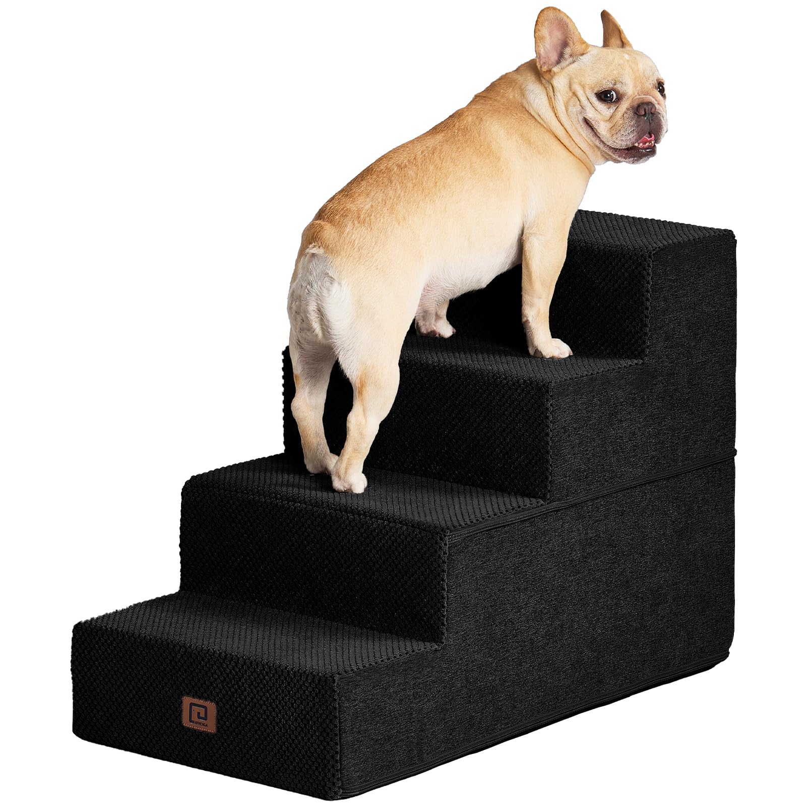 4-Step Dog Stairs for Bed – 18" Pet Steps for Small Dogs & Cats