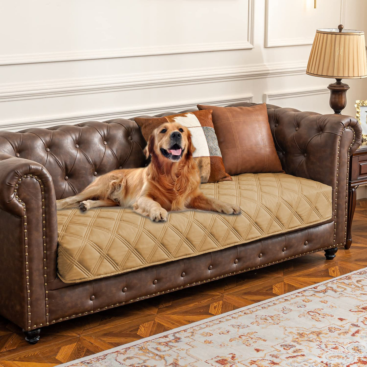Reversible Quilted Pet Furniture Cover