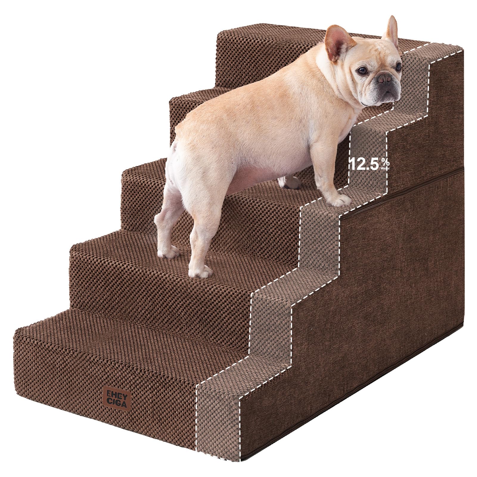 4-Step Dog Stairs for Bed – 18" Pet Steps for Small Dogs & Cats