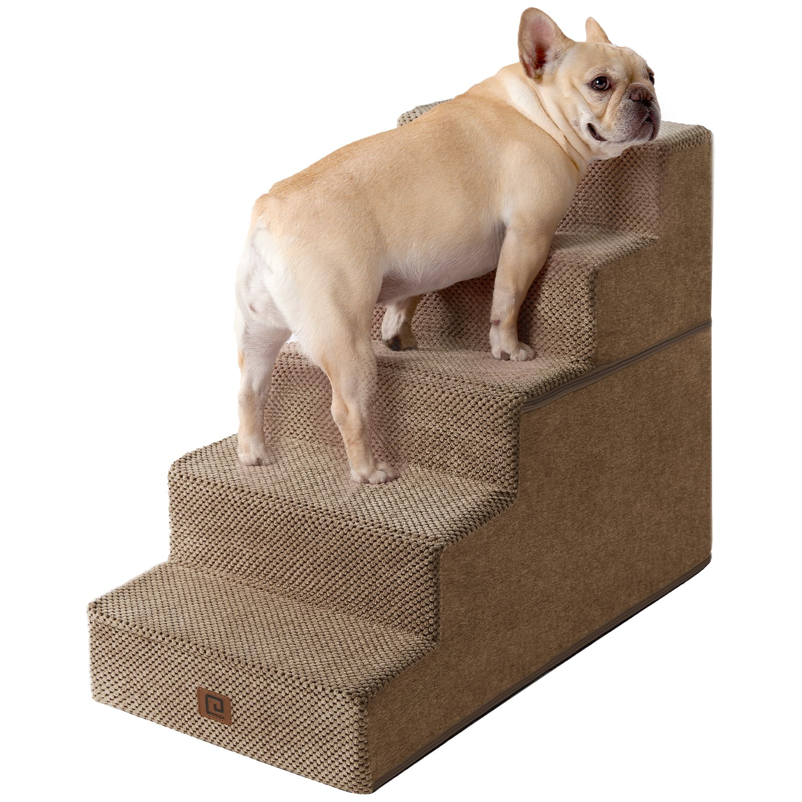 4-Step Dog Stairs for Bed – 18" Pet Steps for Small Dogs & Cats