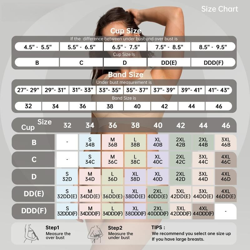 Women Wirefree Bras for Women Full Coverage No Underwire Everyday Bras Comfortable Wireless Padded Jelly Bras