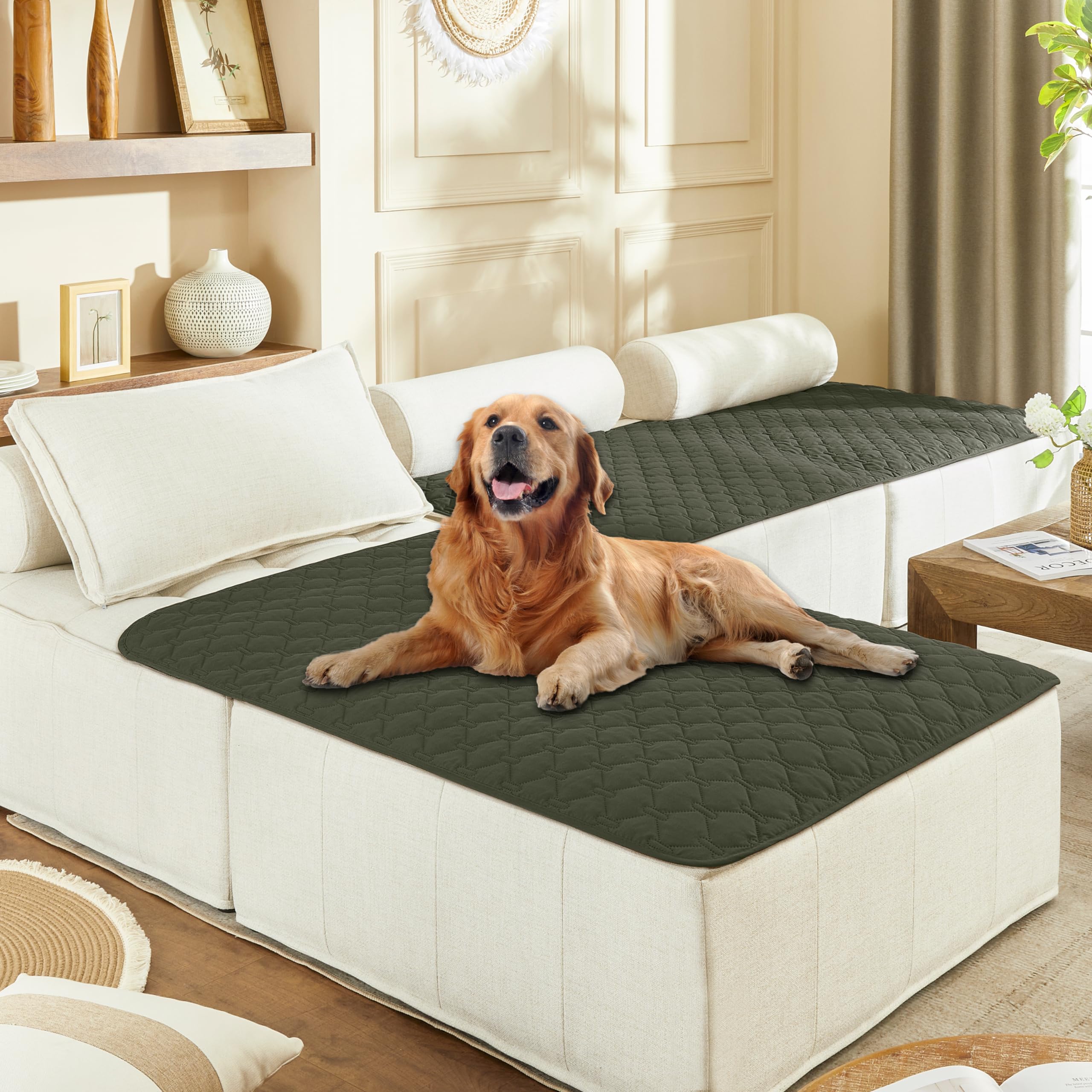 Reversible Quilted Pet Blanket for Beds & Sofas