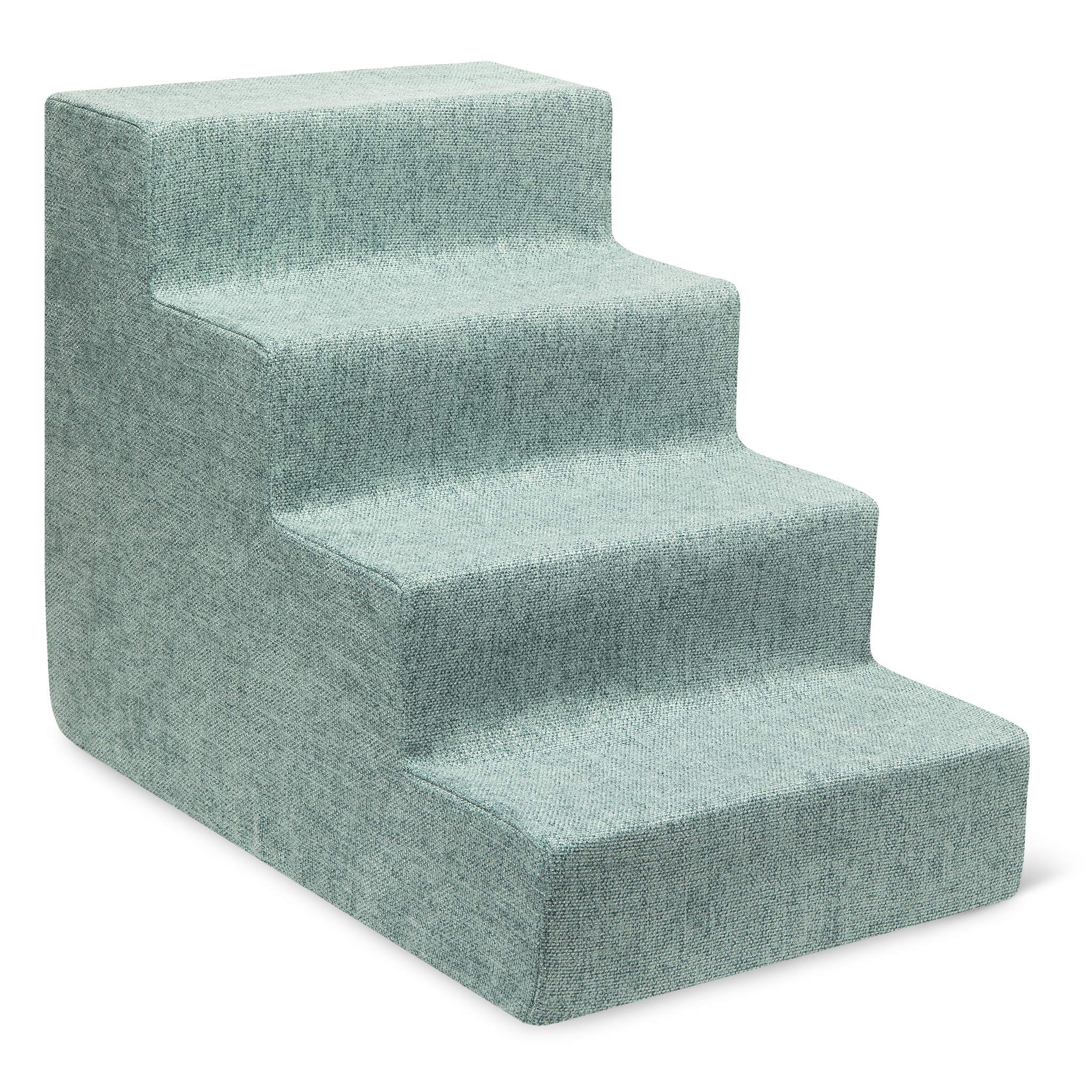 4-Step Dog Stairs for Small Dogs & Cats – 18" Foam Pet Steps for Bed & Couch