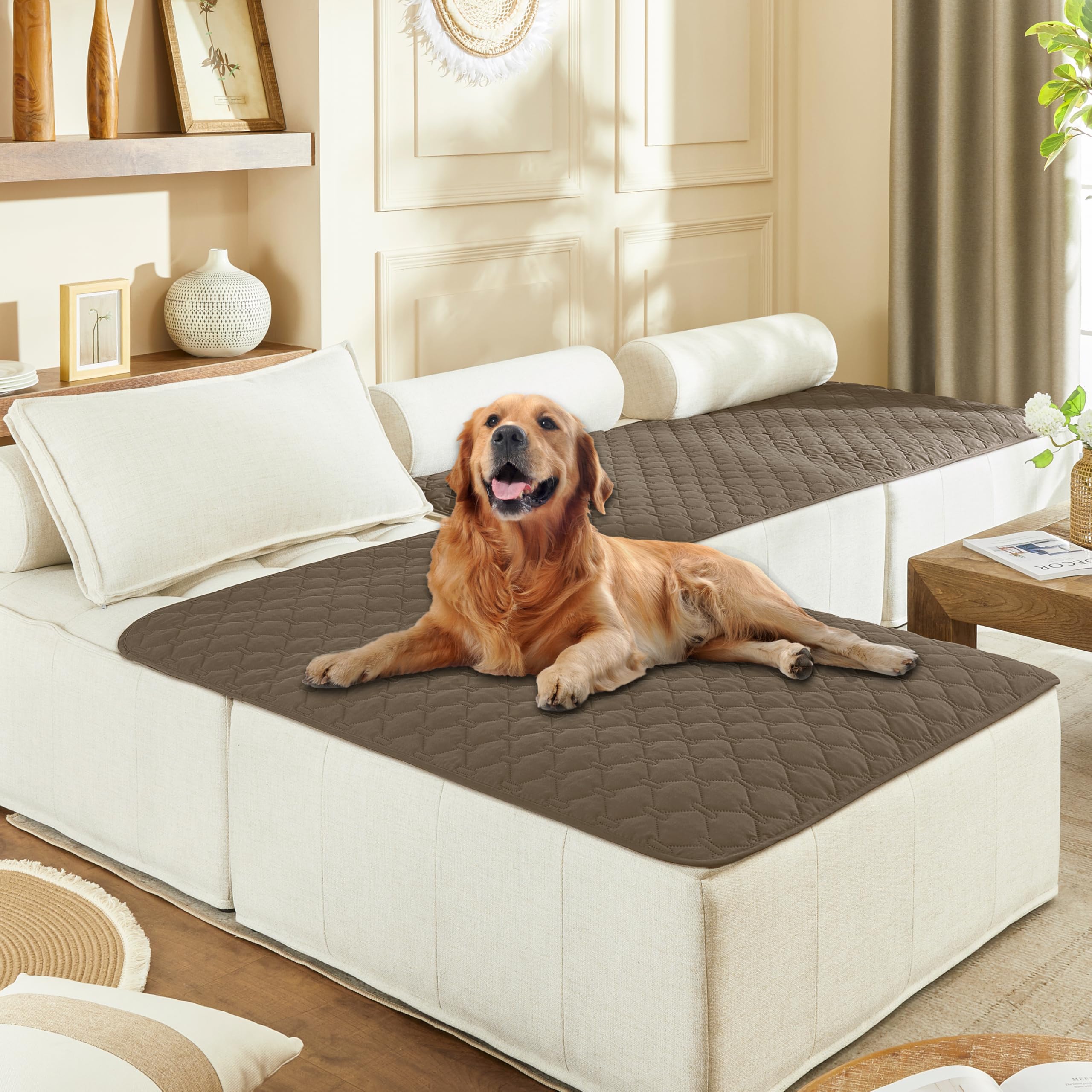 Reversible Quilted Pet Blanket for Beds & Sofas