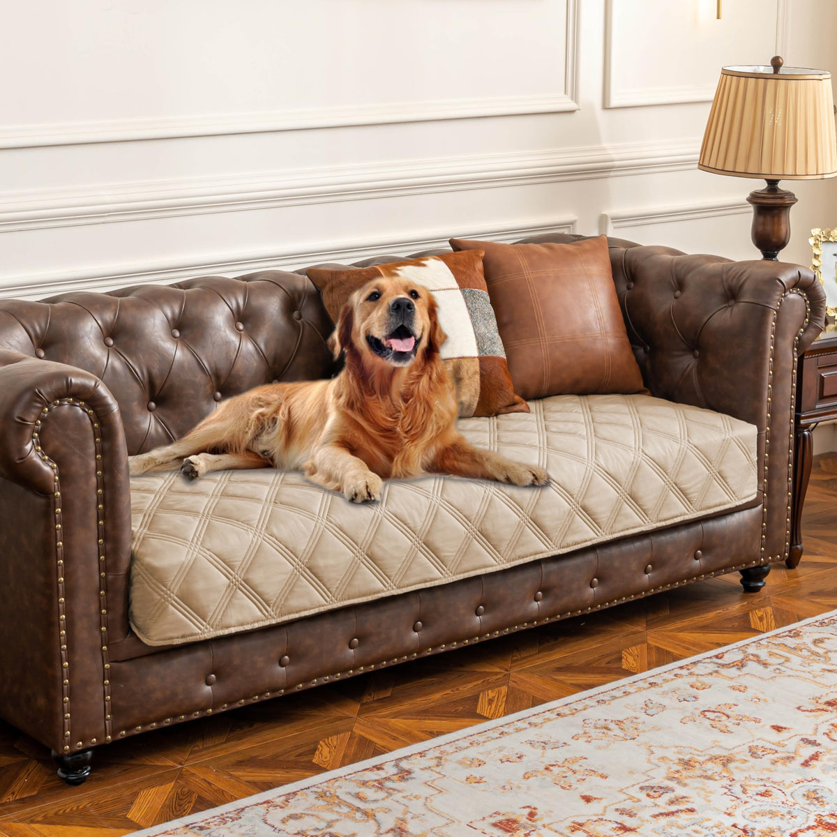 Reversible Quilted Pet Furniture Cover
