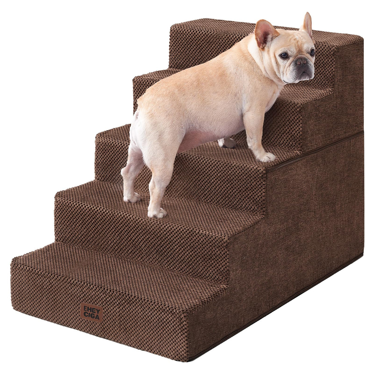 4-Step Dog Stairs for Bed – 18" Pet Steps for Small Dogs & Cats