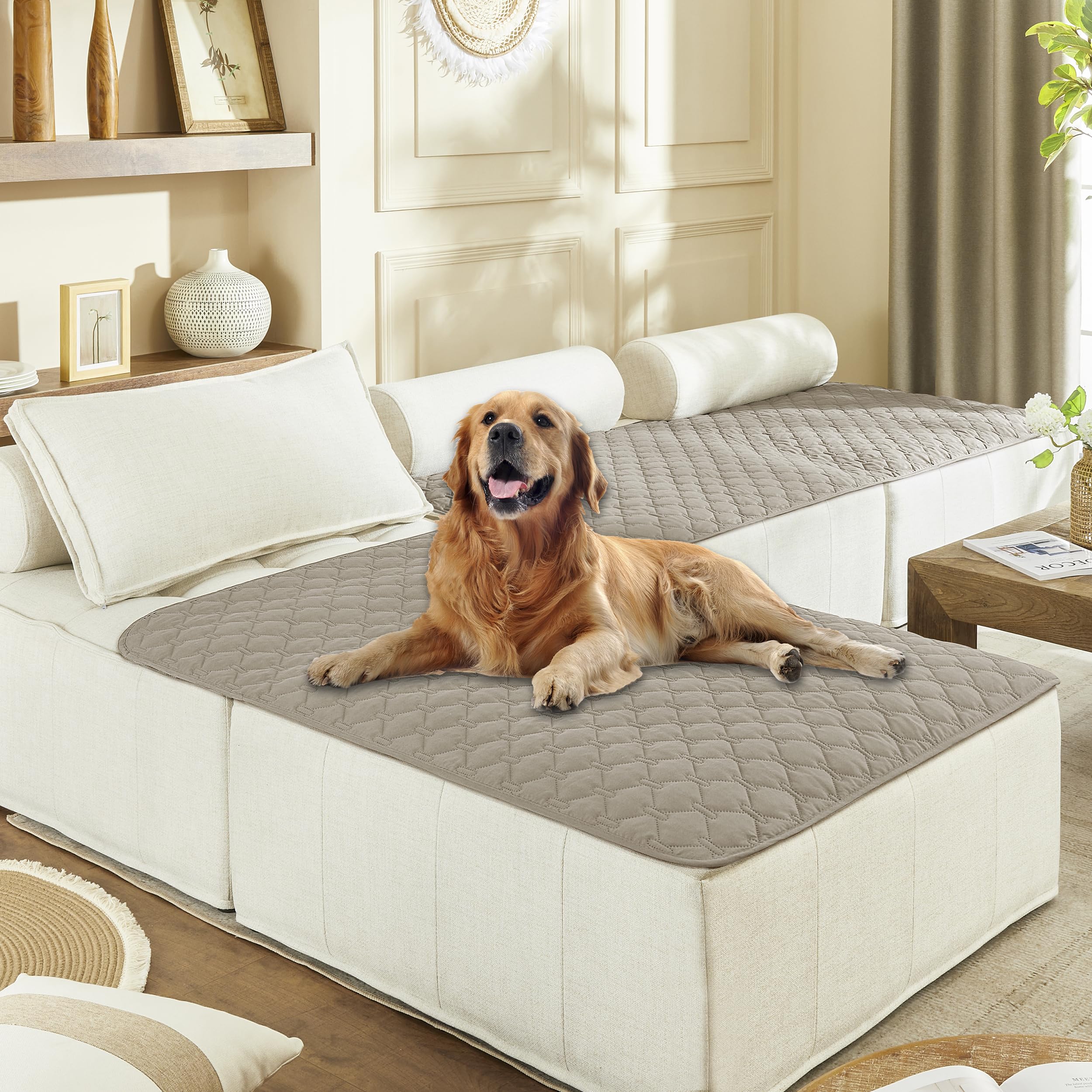 Reversible Quilted Pet Blanket for Beds & Sofas