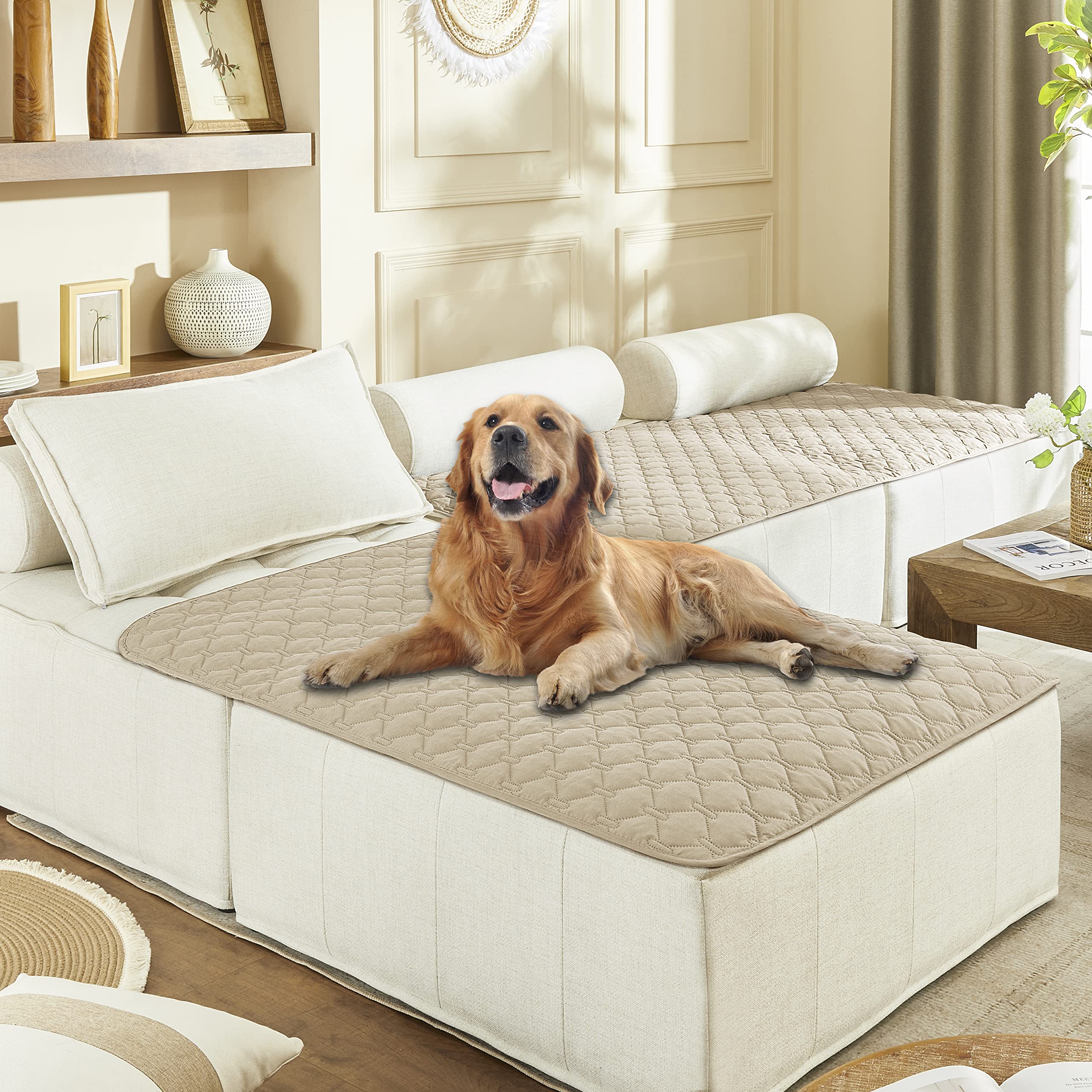 Reversible Quilted Pet Blanket for Beds & Sofas