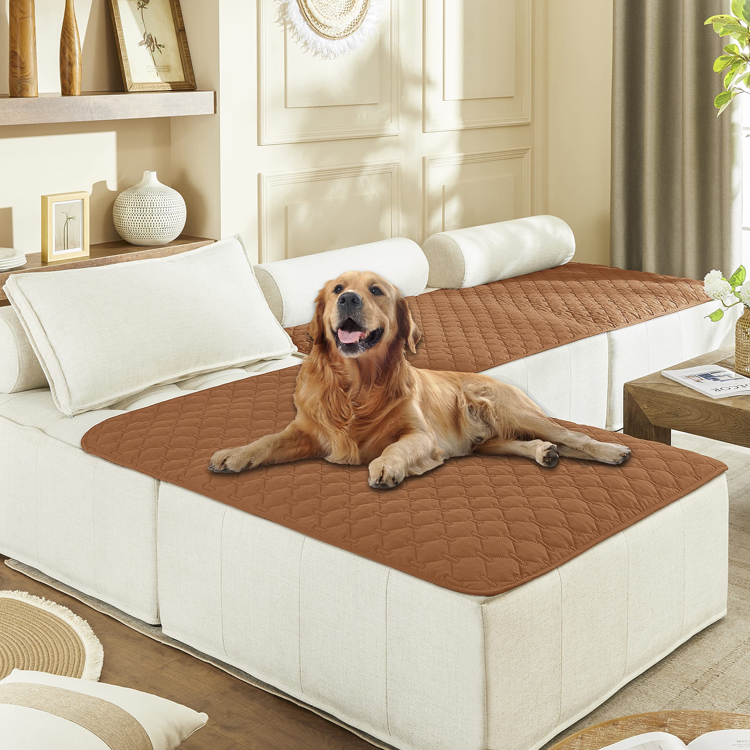 Reversible Quilted Pet Blanket for Beds & Sofas