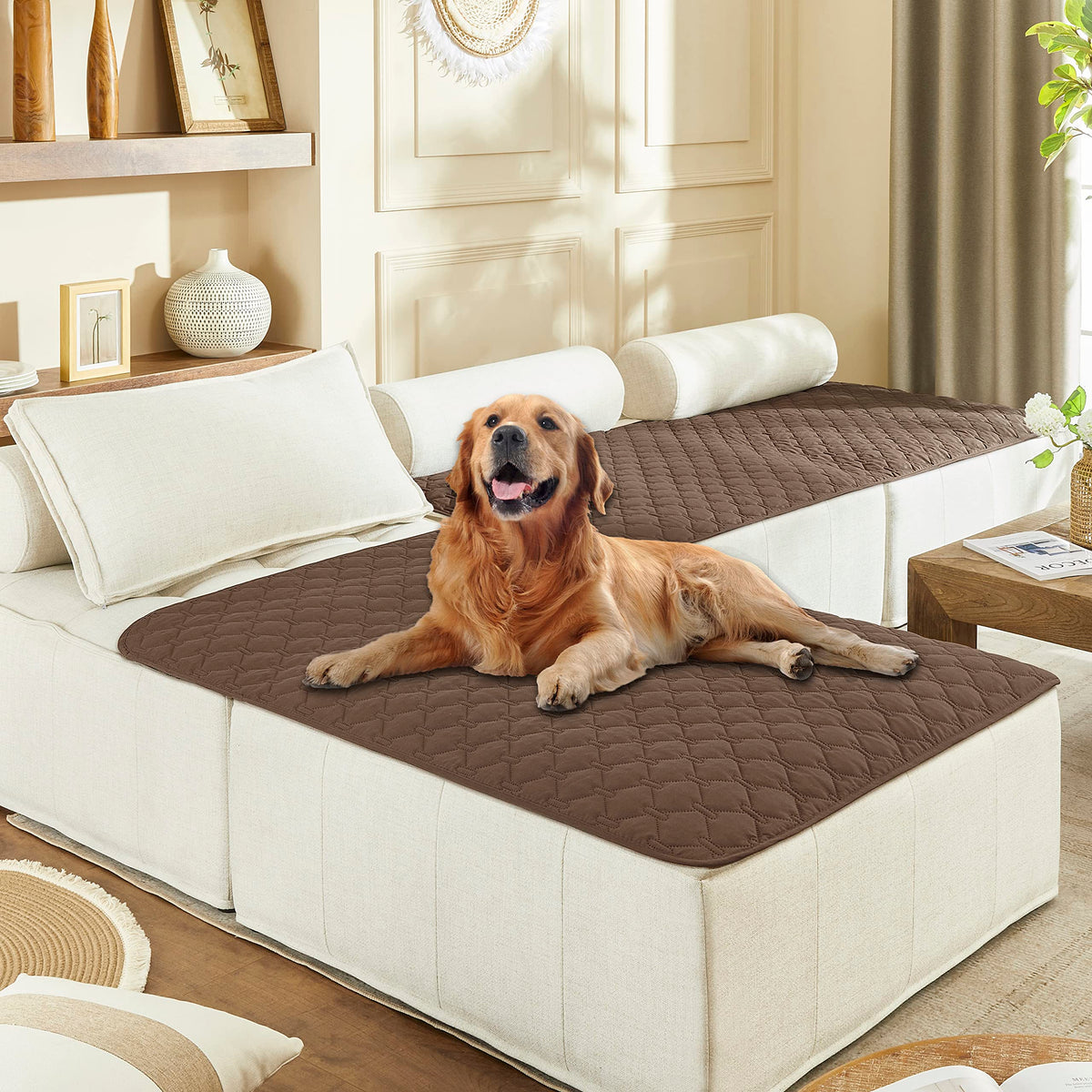 Reversible Quilted Pet Blanket for Beds & Sofas