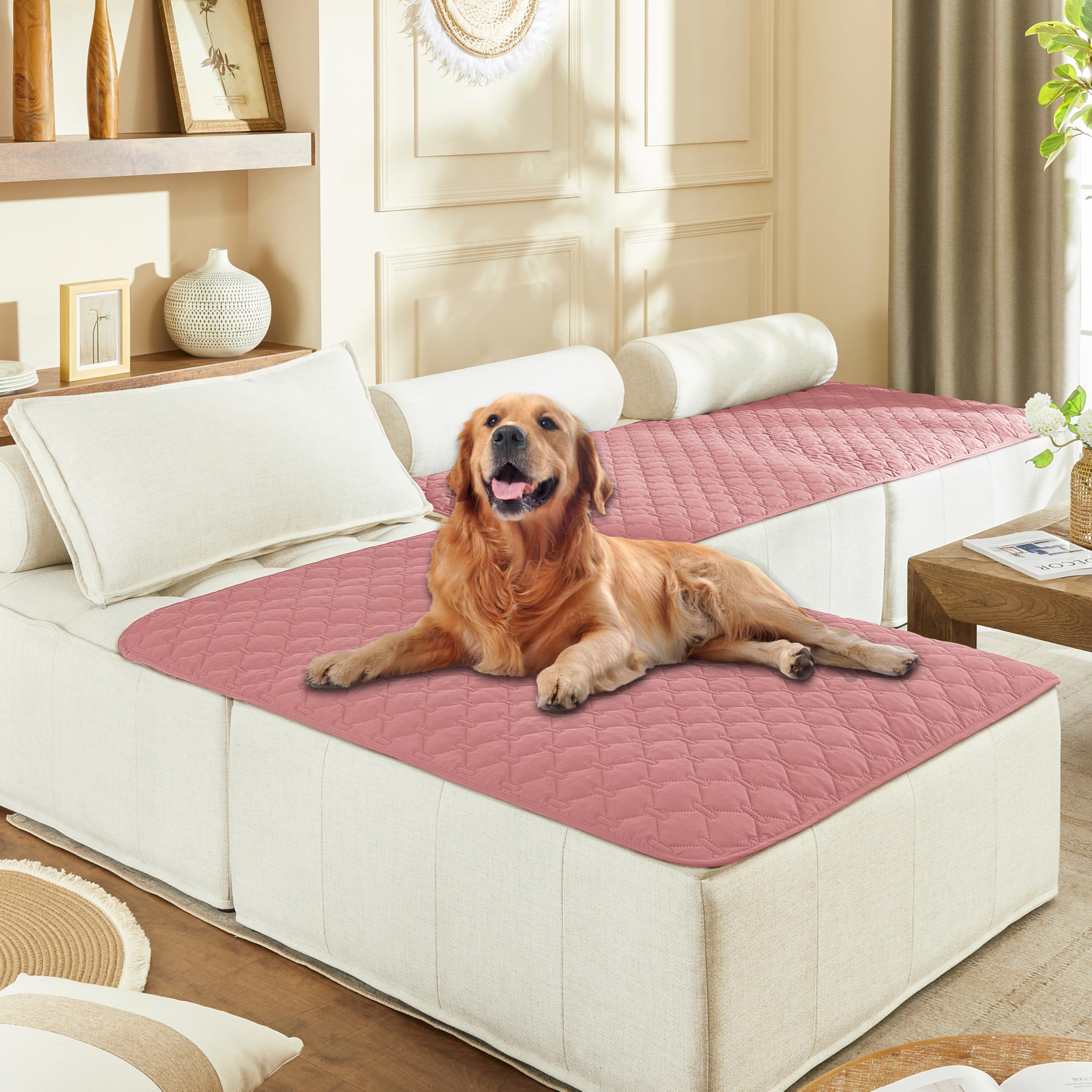 Reversible Quilted Pet Blanket for Beds & Sofas