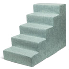 4-Step Dog Stairs for Small Dogs & Cats – 18" Foam Pet Steps for Bed & Couch