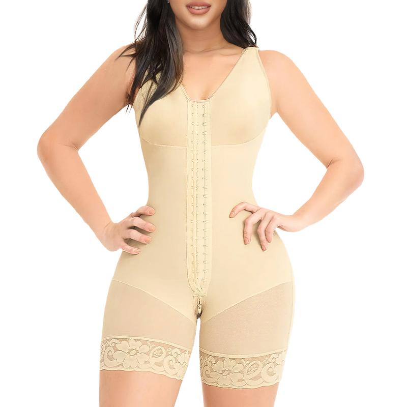 Women‘s Shapewear Full Body Shaper Butt Lifter with Zipper Crotch