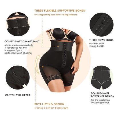 Highwaist Girdle BBL Shorts,Hip Lift Compression body shapewear,high waist short,Tummy Control Fajas.