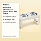 Adjustable Elevated Dog Feeder with 2 Steel Bowls – key details