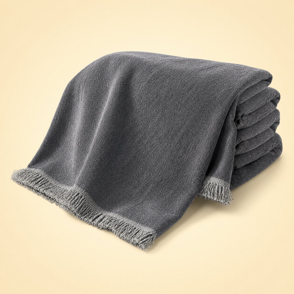 Chenille Pet Couch Cover with Tassel Edges – product view