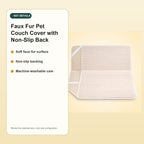 Faux Fur Pet Couch Cover with Non-Slip Back – key details
