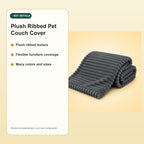 Plush Ribbed Pet Couch Cover – key details