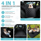 Water-Resistant Dog Car Seat Cover with Safety Belt Openings