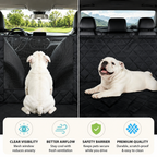 Water-Resistant Dog Car Seat Cover with Safety Belt Openings