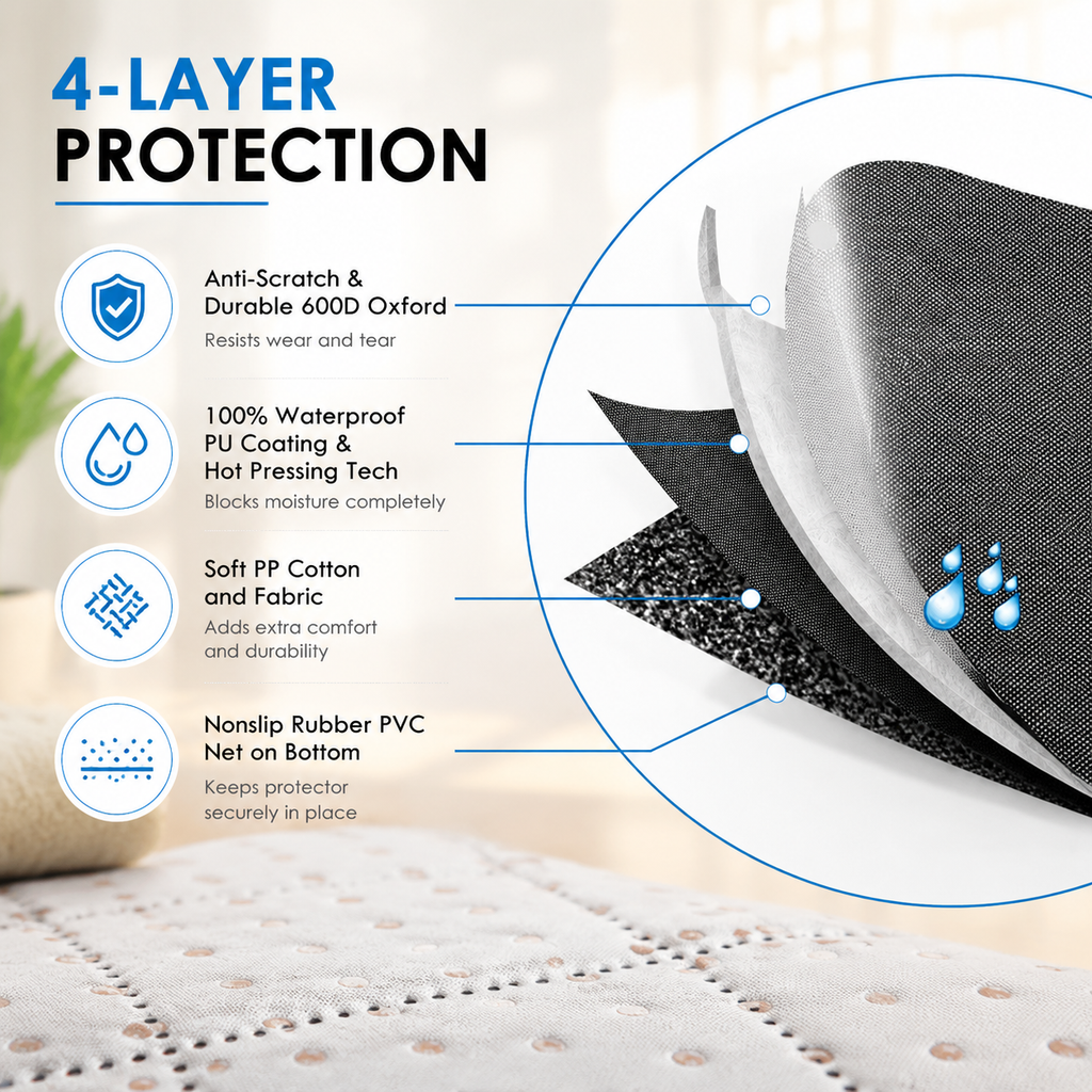 Water-Resistant Dog Car Seat Cover with Side Flaps for Cars and SUVs
