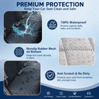 Water-Resistant Dog Car Seat Cover with Side Flaps for Cars and SUVs