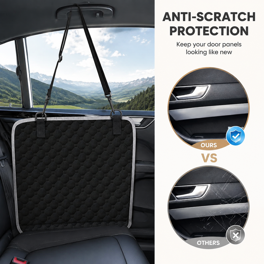 Dog Car Seat Cover for Back Seat, Waterproof Dog Hammock for Car