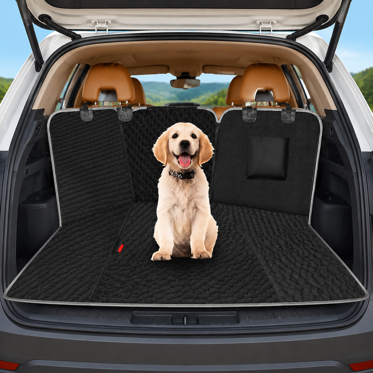 Dog Car Seat Cover for Back Seat, Waterproof Dog Hammock for Car