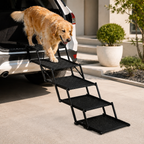 5-Step Dog Stairs for Car – Wide Pet Stairs for Large & Senior Dogs