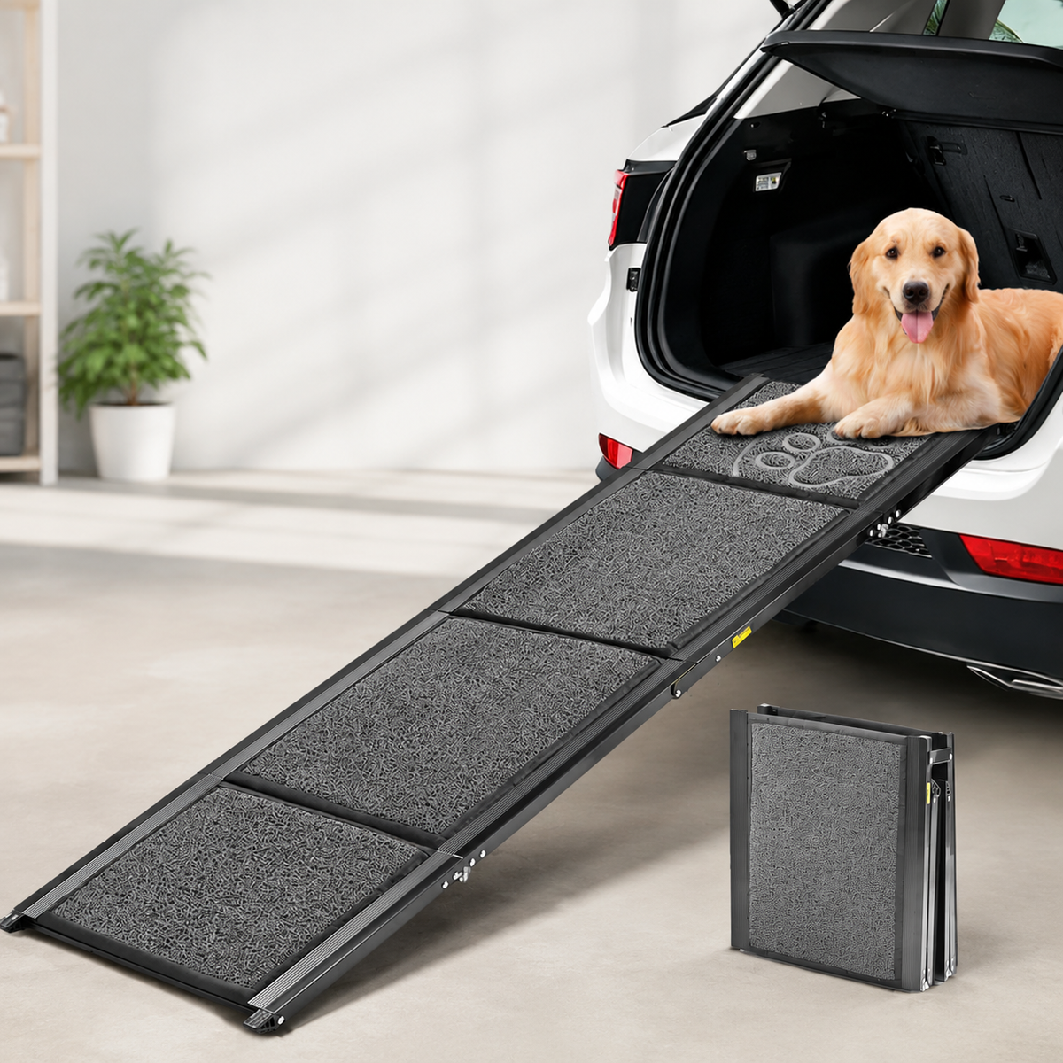 5-Step Dog Stairs for Car – Wide Pet Stairs for Large & Senior Dogs
