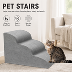3-Step Dog Stairs for Small Dogs – Soft Foam Pet Steps for Bed & Couch
