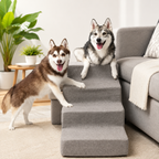 4-Step Dog Stairs for Small Dogs & Cats – 18" Foam Pet Steps for Bed & Couch