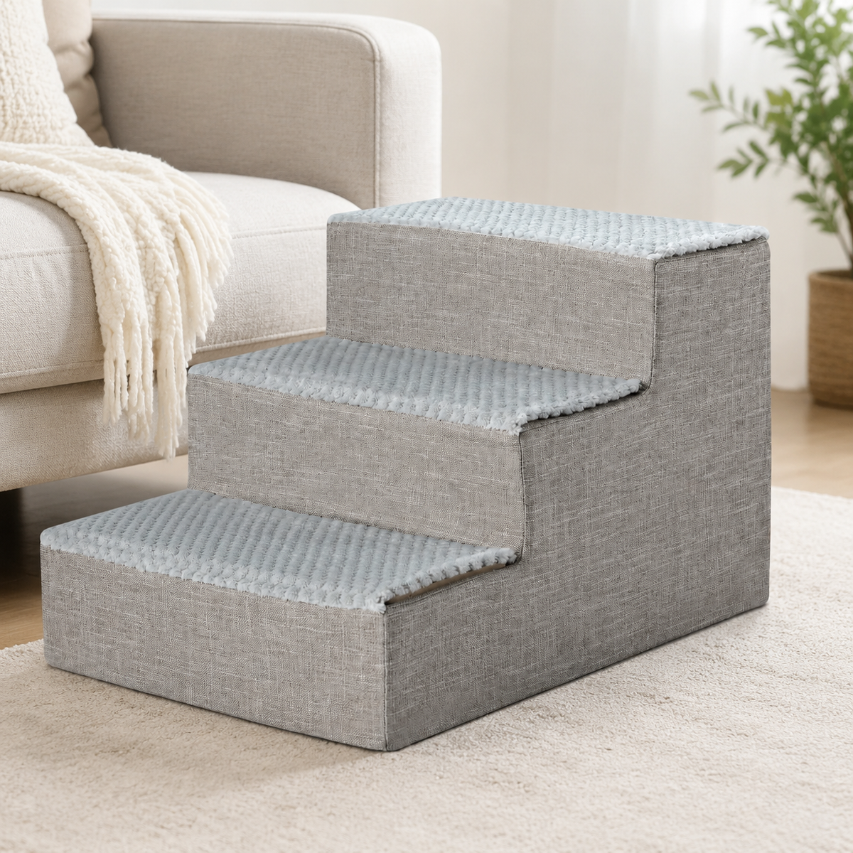4-Step Dog Stairs for Bed & Couch – Indoor Pet Steps for Dogs & Cats