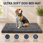 36" x 23" Washable Dog Bed Mat – Soft Plush Crate Pad for Medium Dogs