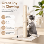 Cat Scratching Post for Kittens – Sisal Scratcher with Hanging Ball, Beige