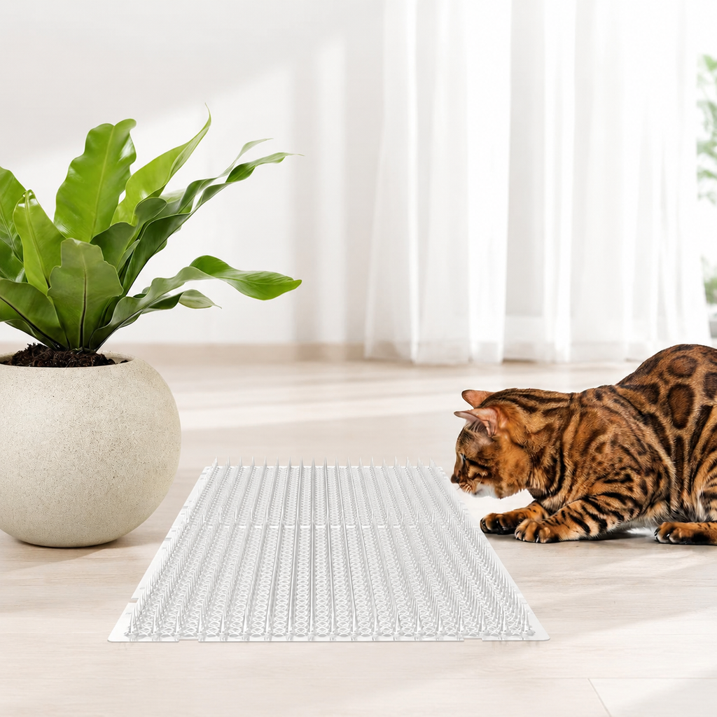 12-Pack Cat Scat Mat – 16" x 13" Pet Deterrent Mat with Blunt Spikes for Indoor & Outdoor Use