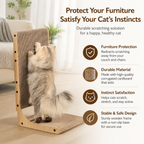 2-Pack L-Shaped Cat Scratching Board – 25.6" Tall Cardboard Scratcher for Indoor Cats
