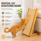 L-Shaped Sisal Cat Scratcher Ramp – Solid Wood Indoor Scratching Board
