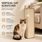 23.6" Under-Furniture Cat Scratcher – Sisal Scratch Pad for Couch & Sofa